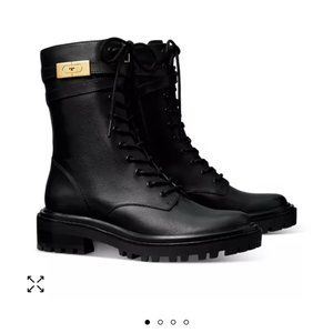 Tory Burch T Hardware Combat Boots